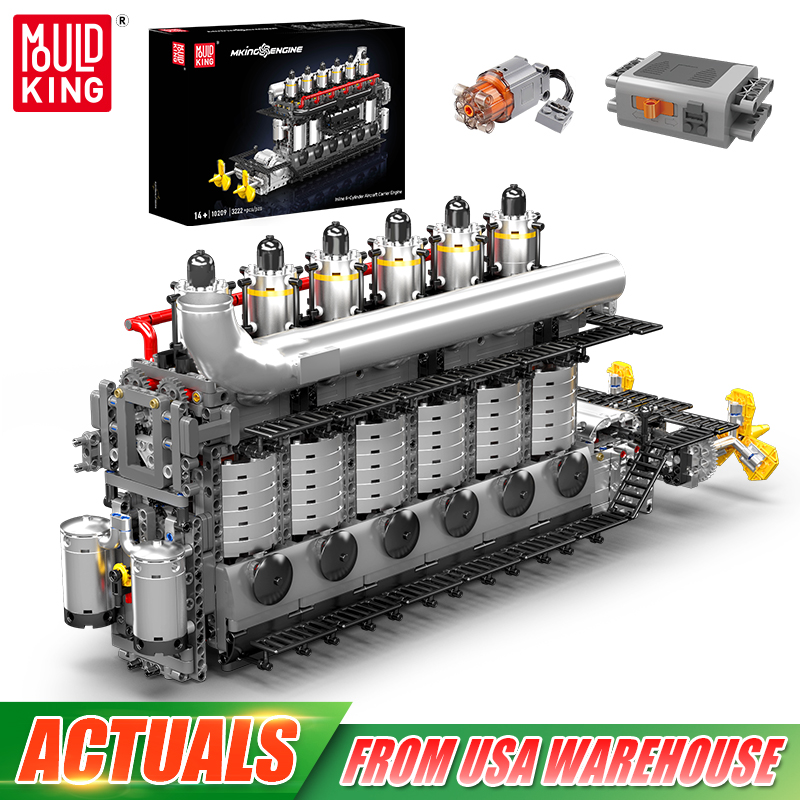 Plastic Model Paint - Mould King 10209 Technical Car Engine