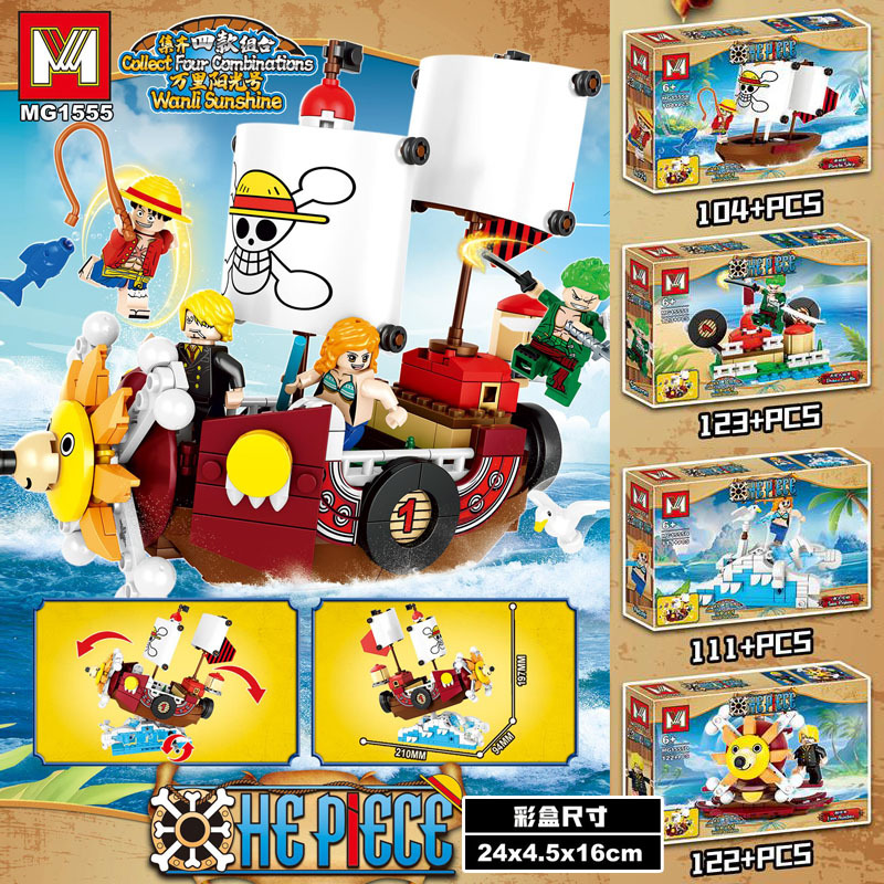 Model Kit One Piece Ship - One Piece Wanli Pirate Ship Sailing