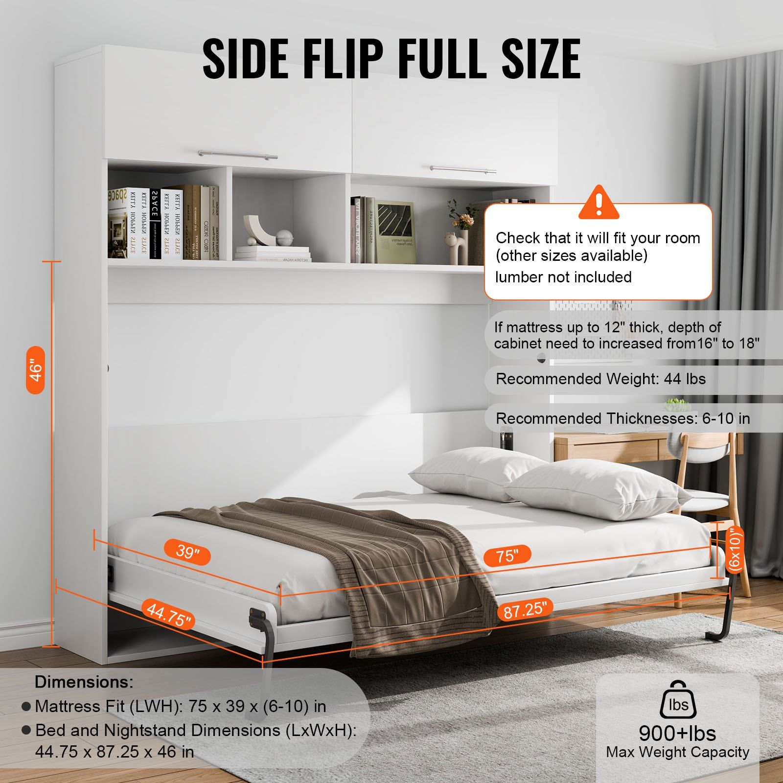 Twin Murphy Bed Kit Side Flip  - Model Kit Wall E 评论和价格